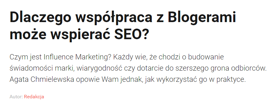 współpraca z blogerami